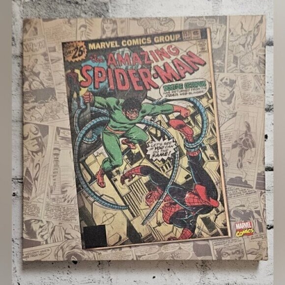 4-Piece Marvel Spider-Man Comic Cover Canvas Wall Art Set 12x12 Superhero Décor - Picture 5 of 15
